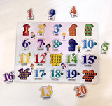 Montessori Style Wooden Number Puzzle Toy for Early Learning
