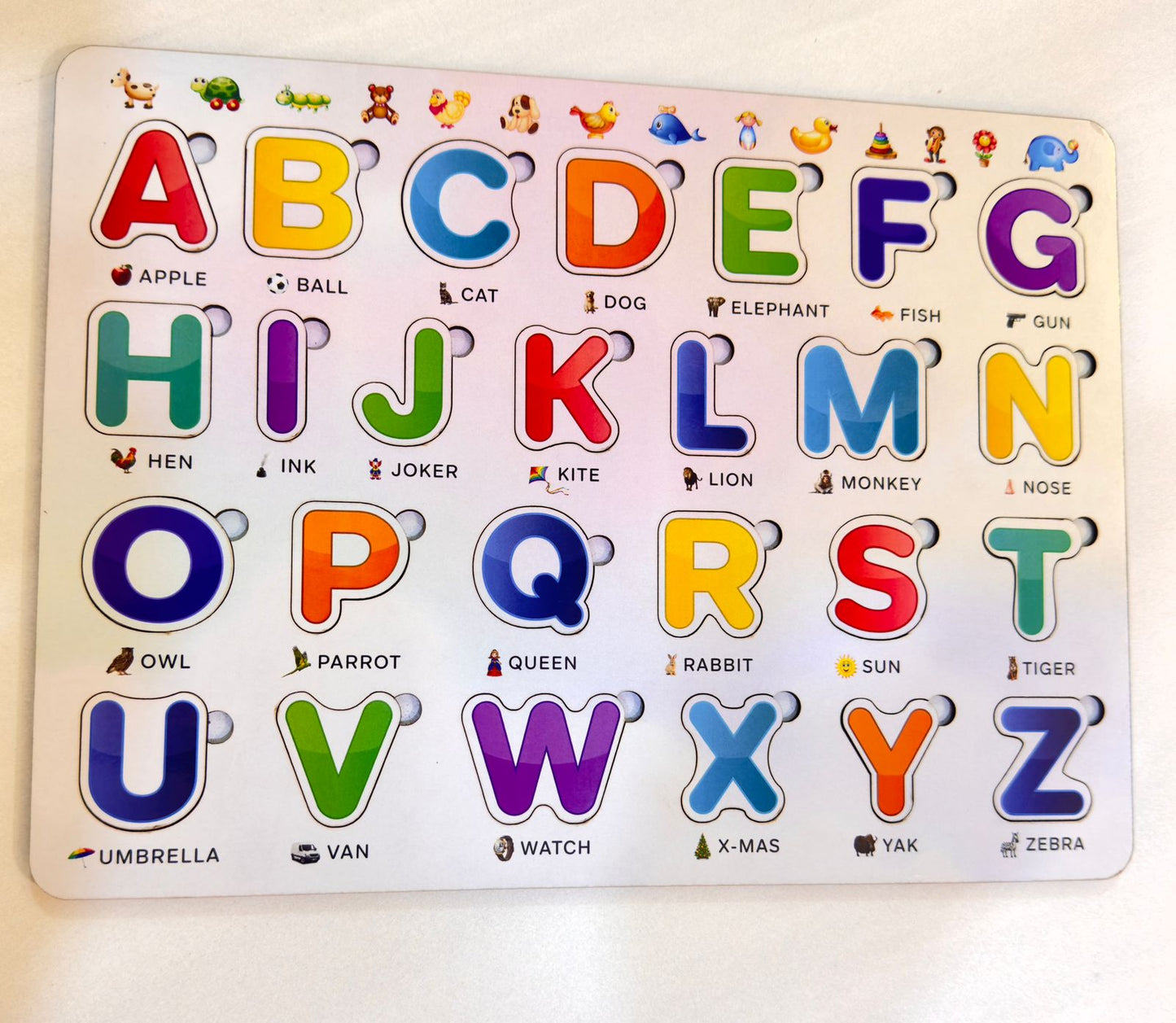 Early Learning Wooden Alphabet Puzzle for Kids