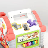 Animal Shape Sorting Activity House Designed for Early Learning Fun with animal shape slots and abacus beads