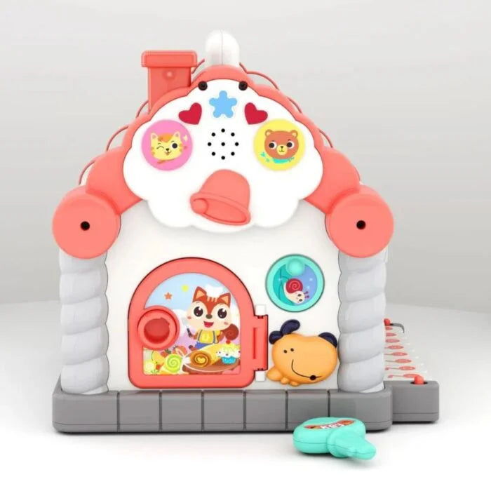 Animal Shape Sorting Activity House Designed for Early Learning Fun with playful front door and buttons