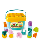 Baby early learning shape sorting bucket with colorful ABC blocks for simple sorting and play practice