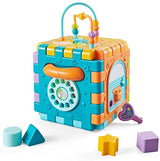 Educational Shape Sorter 6 in 1 Learning Cube Designed for Early Skill Growth with colorful pieces
