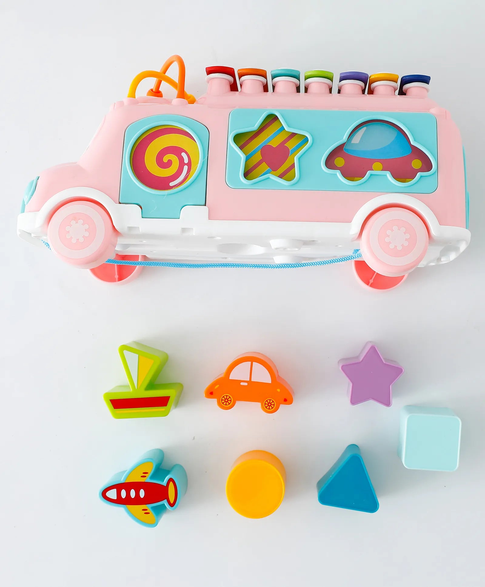 Musical Shape Matching Bus for Early Learning and Music Activity Full Product View