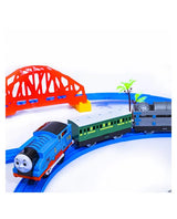 Thomas Train Toy Set with Track Loops and Bridge Ride Close Up Front View