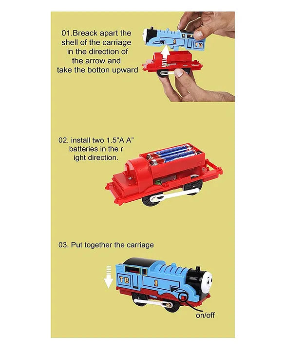 Thomas Train Toy Set with Track Loops and Bridge Ride Instructions Image