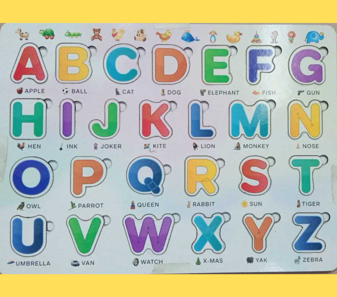 Early Learning Wooden Alphabet Puzzle for Kids