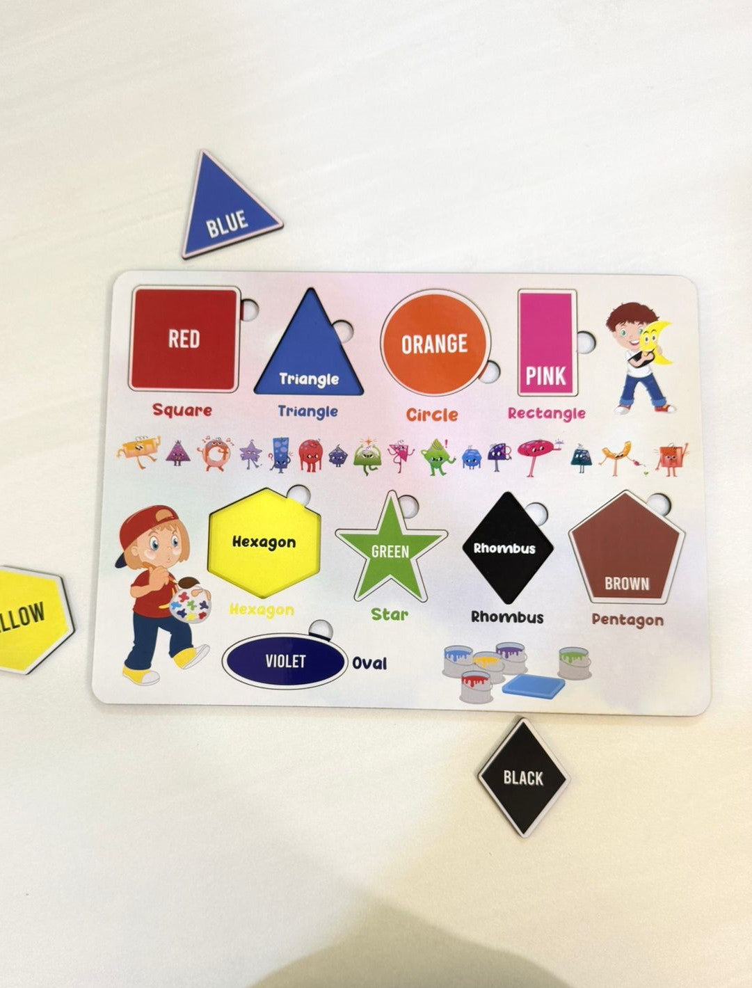 Colors Wooden Puzzle Board for Kids