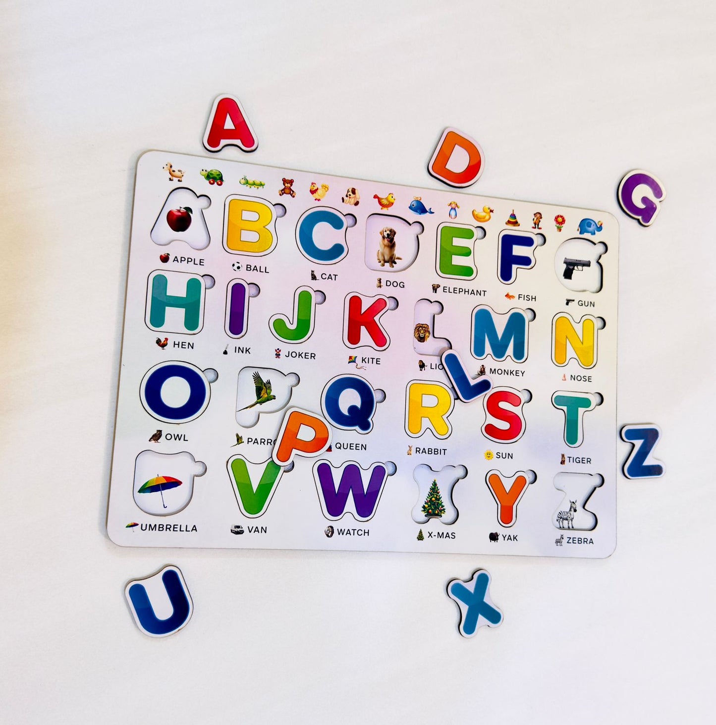 Early Learning Wooden Alphabet Puzzle for Kids