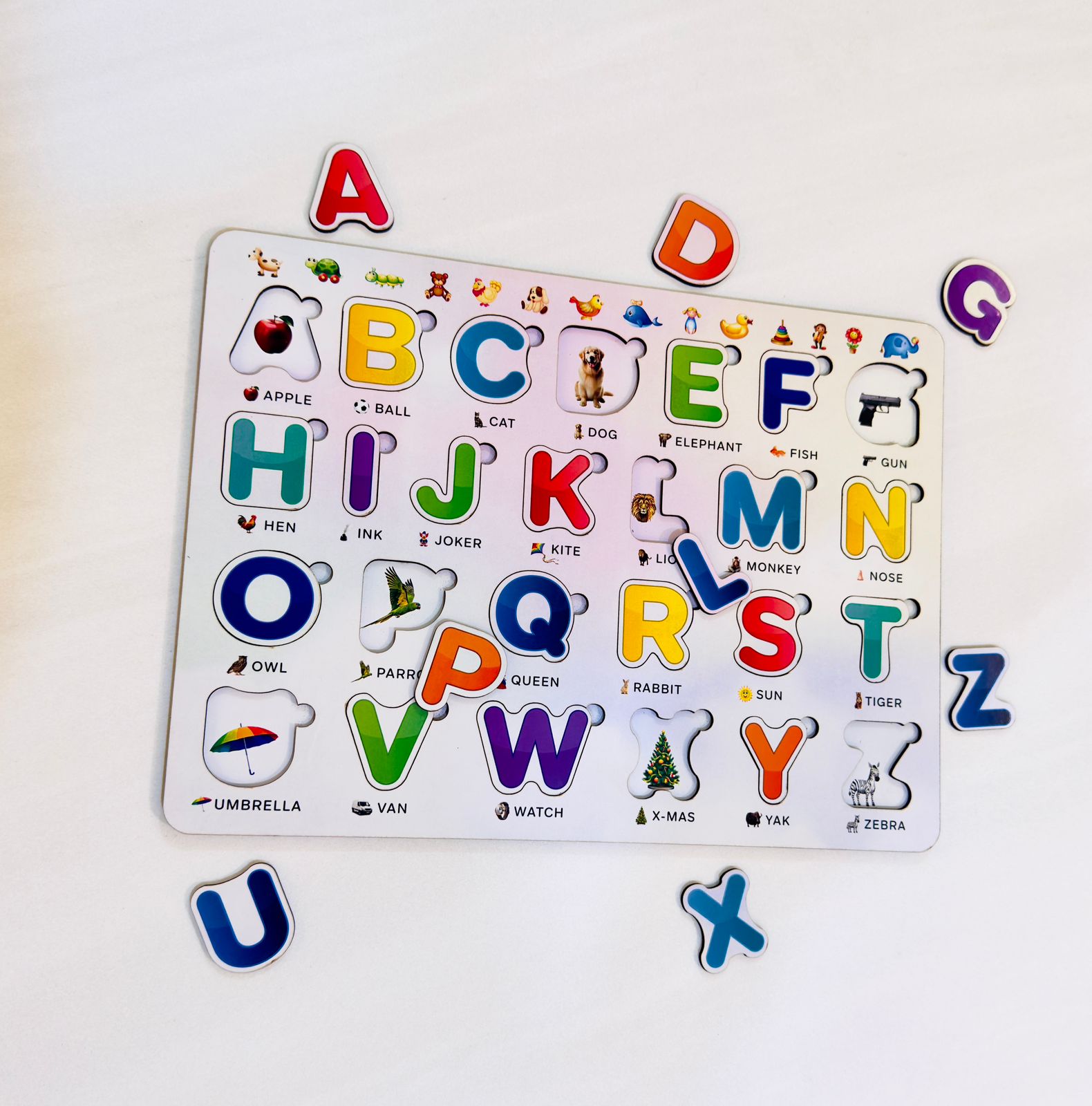 Early Learning Wooden Alphabet Puzzle for Kids