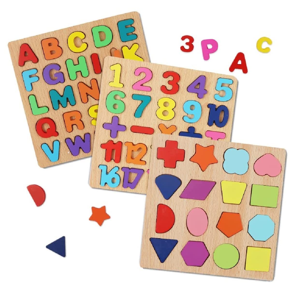Wooden Alphabet & Number Learning Board