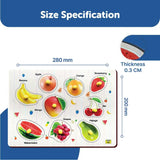 Wooden Fruits Jigsaw Puzzle with Knobs – Educational Learning Toy for Toddlers