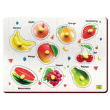 Wooden Fruits Jigsaw Puzzle with Knobs – Educational Learning Toy for Toddlers