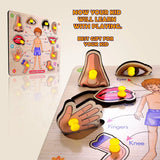 Wooden Human Body Parts Educational Jigsaw Puzzle with Knobs for Kids