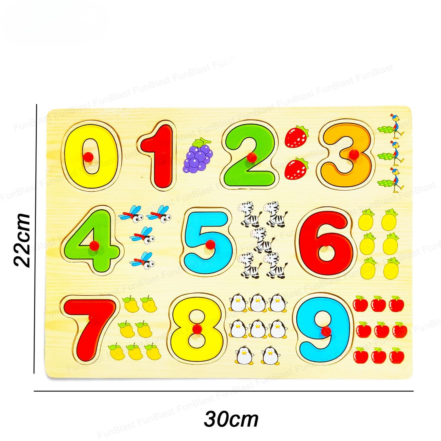 Montessori Style Wooden Number Puzzle Toy for Early Learning