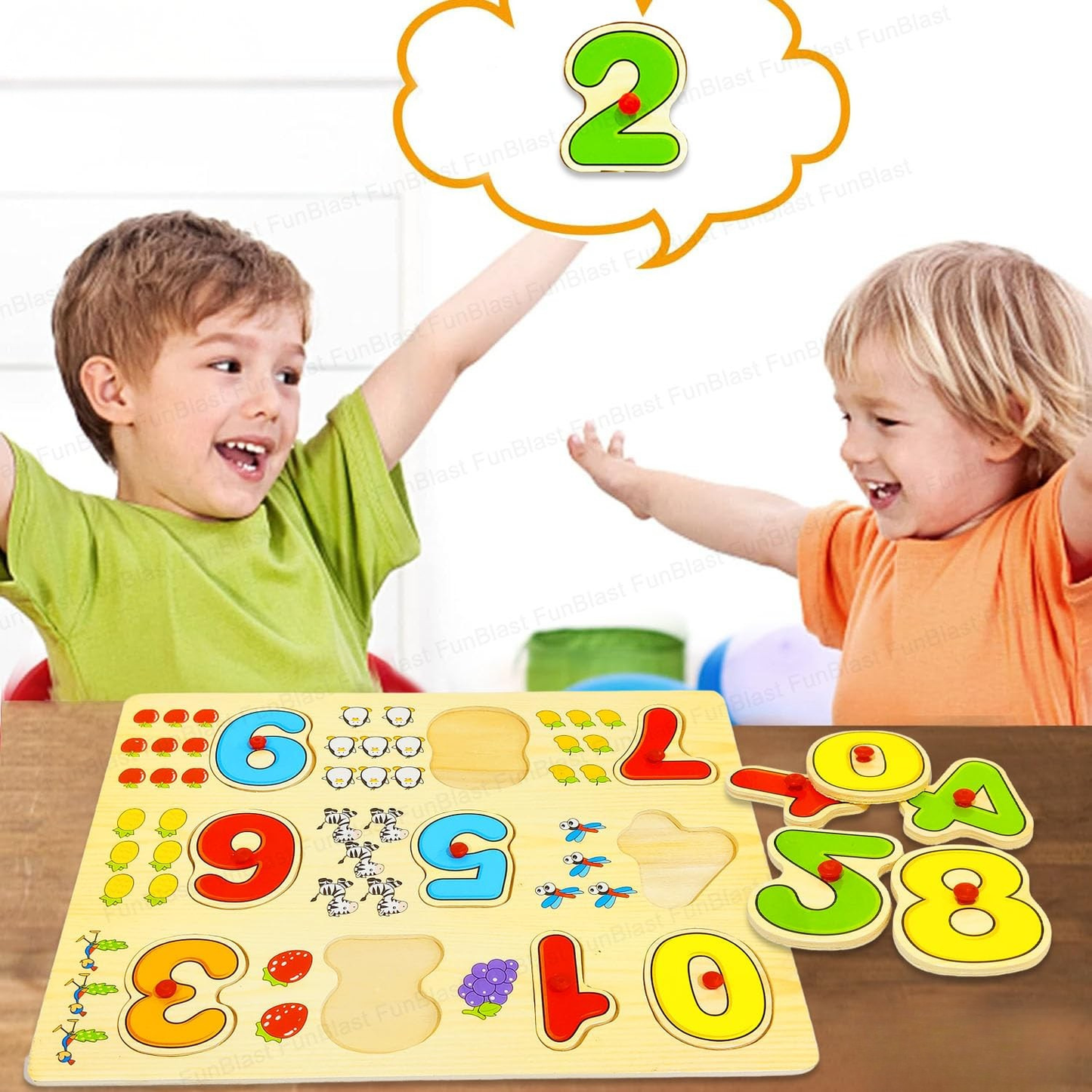 Montessori Style Wooden Number Puzzle Toy for Early Learning