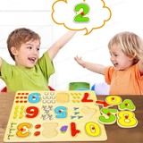 Montessori Style Wooden Number Puzzle Toy for Early Learning
