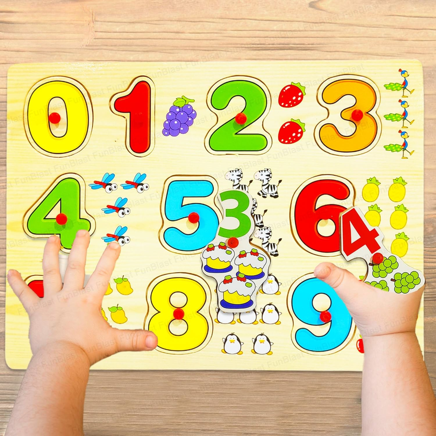 Montessori Style Wooden Number Puzzle Toy for Early Learning