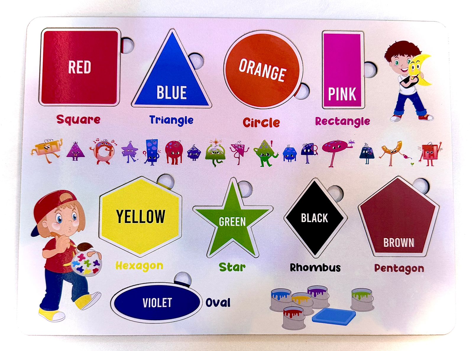 Colors Wooden Puzzle Board for Kids